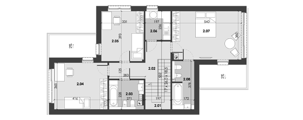 Projekt Dom Lawendowy G1 - Rzut piętra
